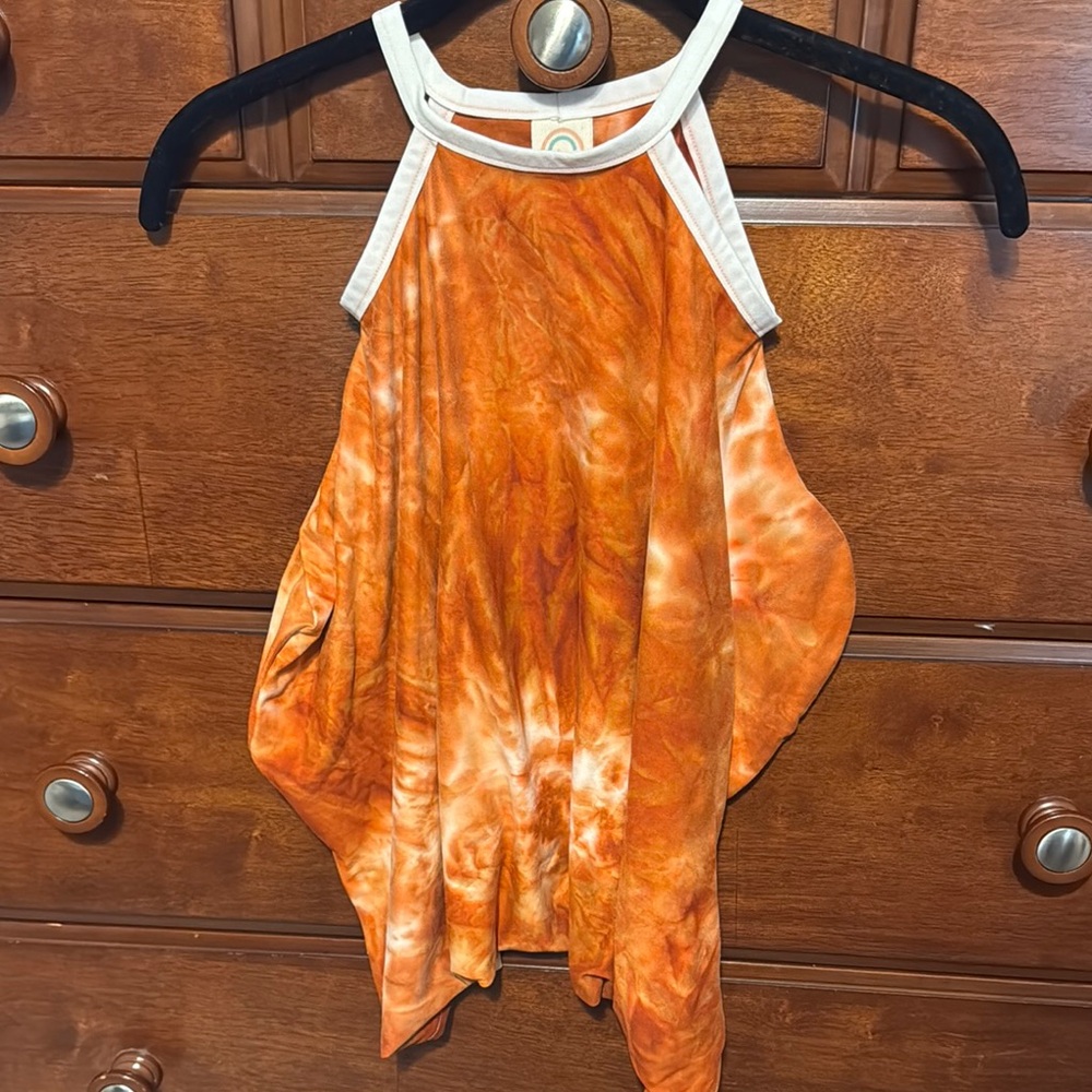 Boho Girls’ Orange Tie-Dye